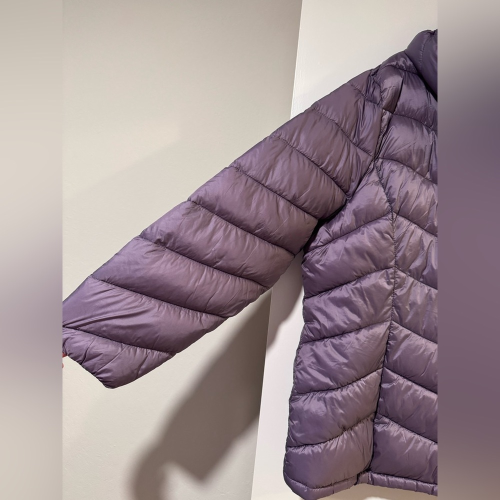 Charter Club 4x Women's Purple packable Puffer Jacket with hood bag included - Picture 2 of 10